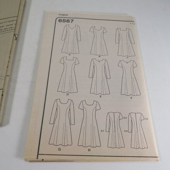 NEW LOOK 6567 Clothing Pattern Dress size 6-16 UNCUT - Picture 6 of 9